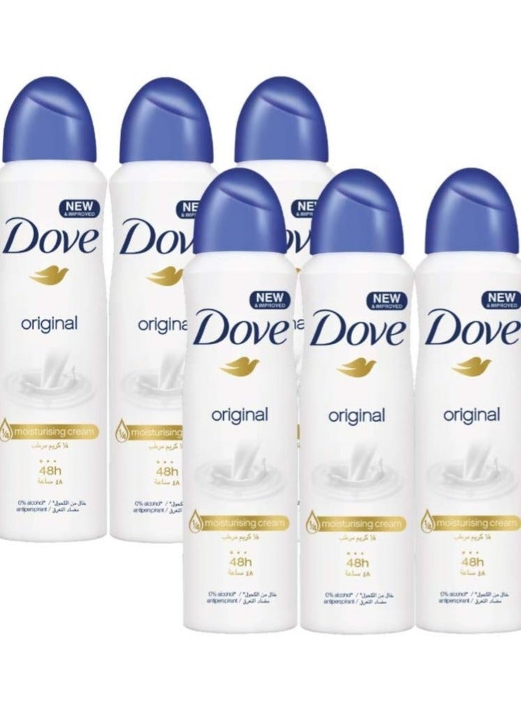 دوف بخاخ مزيل العرق الأصلي المضاد للتعرق، 6 × 250 مل، حماية تدوم 48 ساعة - Image 4